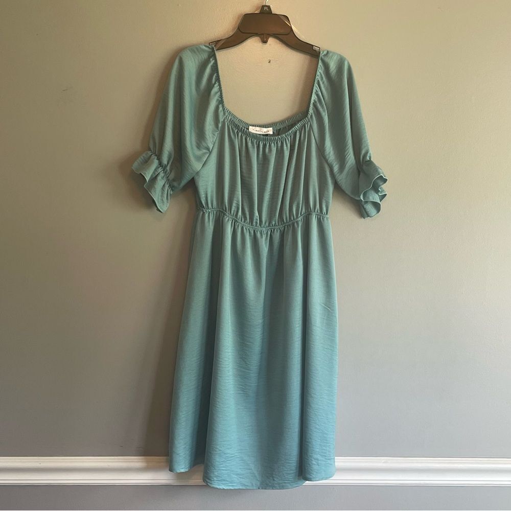 First Love by Lovelyn dress size Small S women’s Boho aqua color NWOT